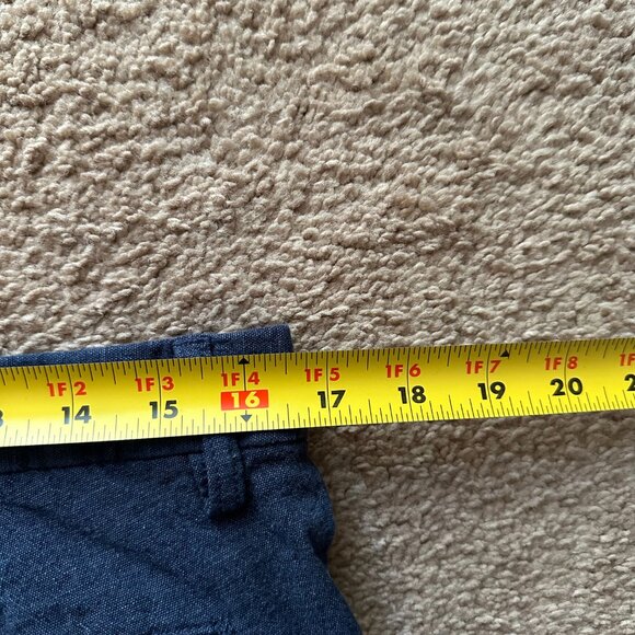 Old Navy Pants Mens 34x28 Mid Rise Linen Blend Slim Chino Navy Blue Preppy - Picture 7 of 13